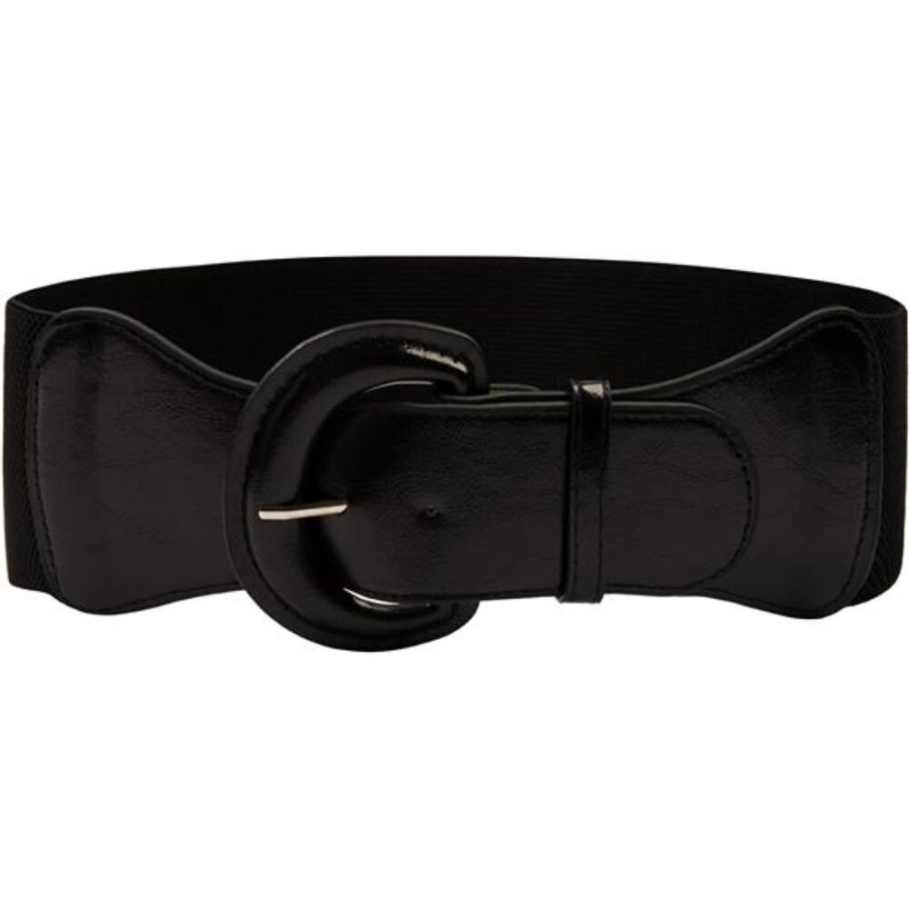 Women's Wide Stretchy Cinch Belt 3 Inch Vintage Chunky Buckle Belts S-XXXXL
